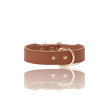 dog-collar-branni-moni-collars-cognac-leather-gold-detail-packshot-front-the-worthy-bone